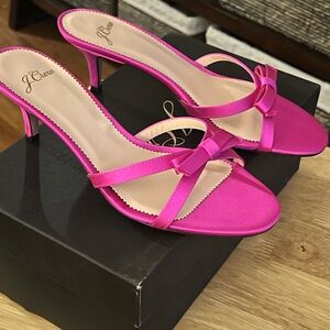 J. Crew Fuchsia Heeled Sandals